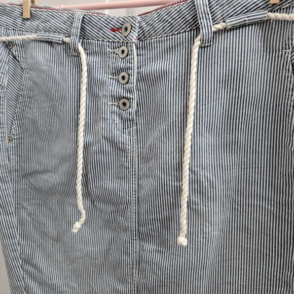 Sandwich Denim Pinstripe Mini Jean Skirt Size L Waist 32 - Picture 6 of 12